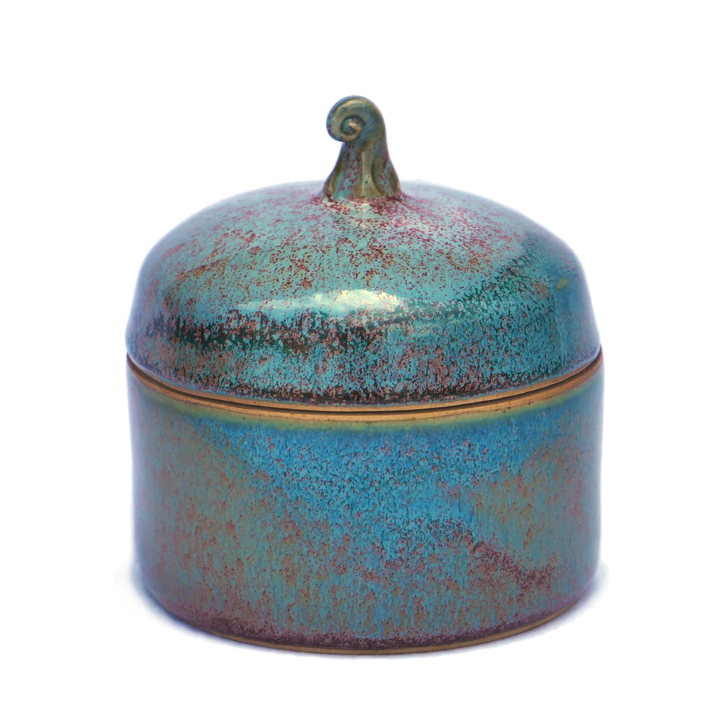 Lidded Jar - Forest Opal Glaze