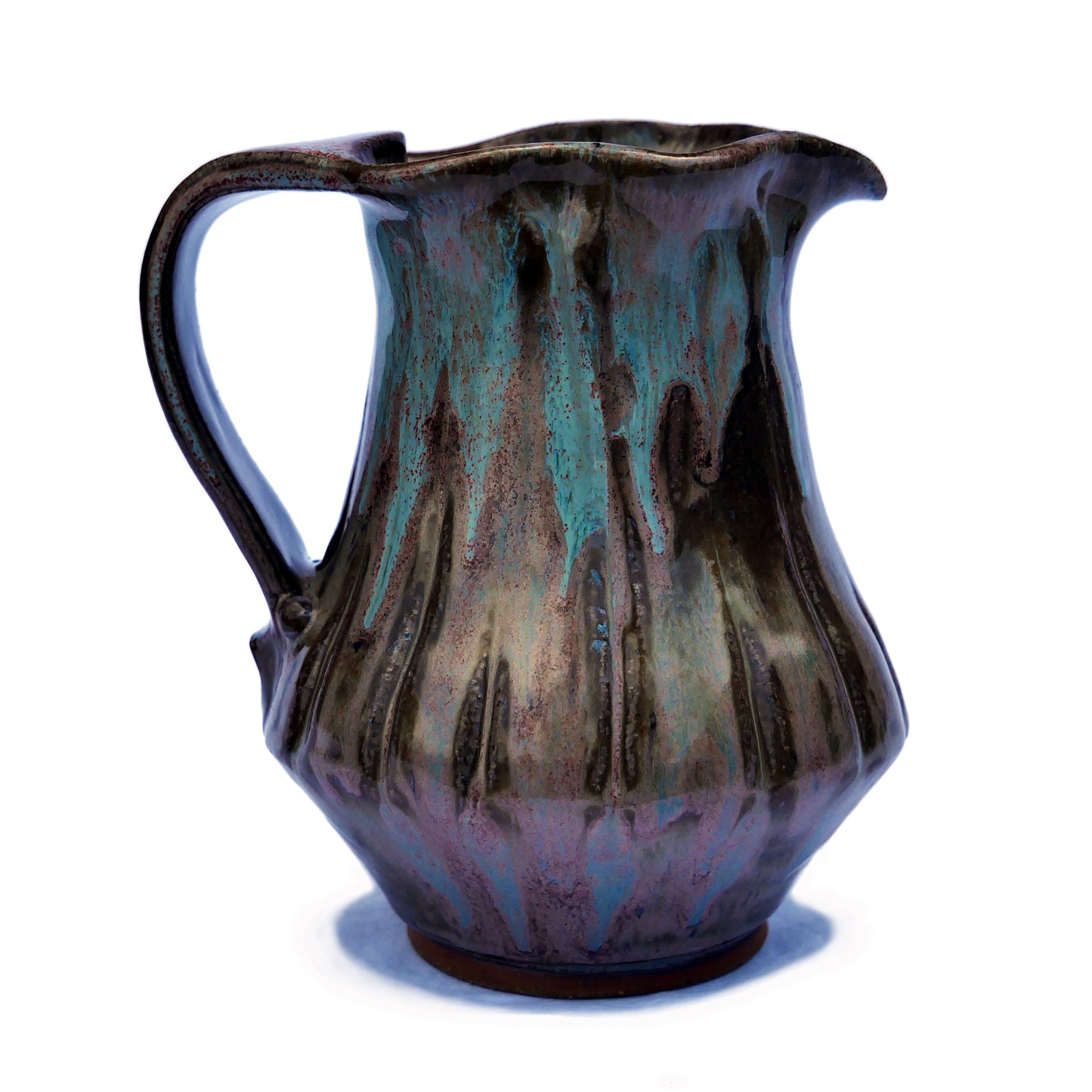 Stoneware Pitcher - Forest Opal Glaze