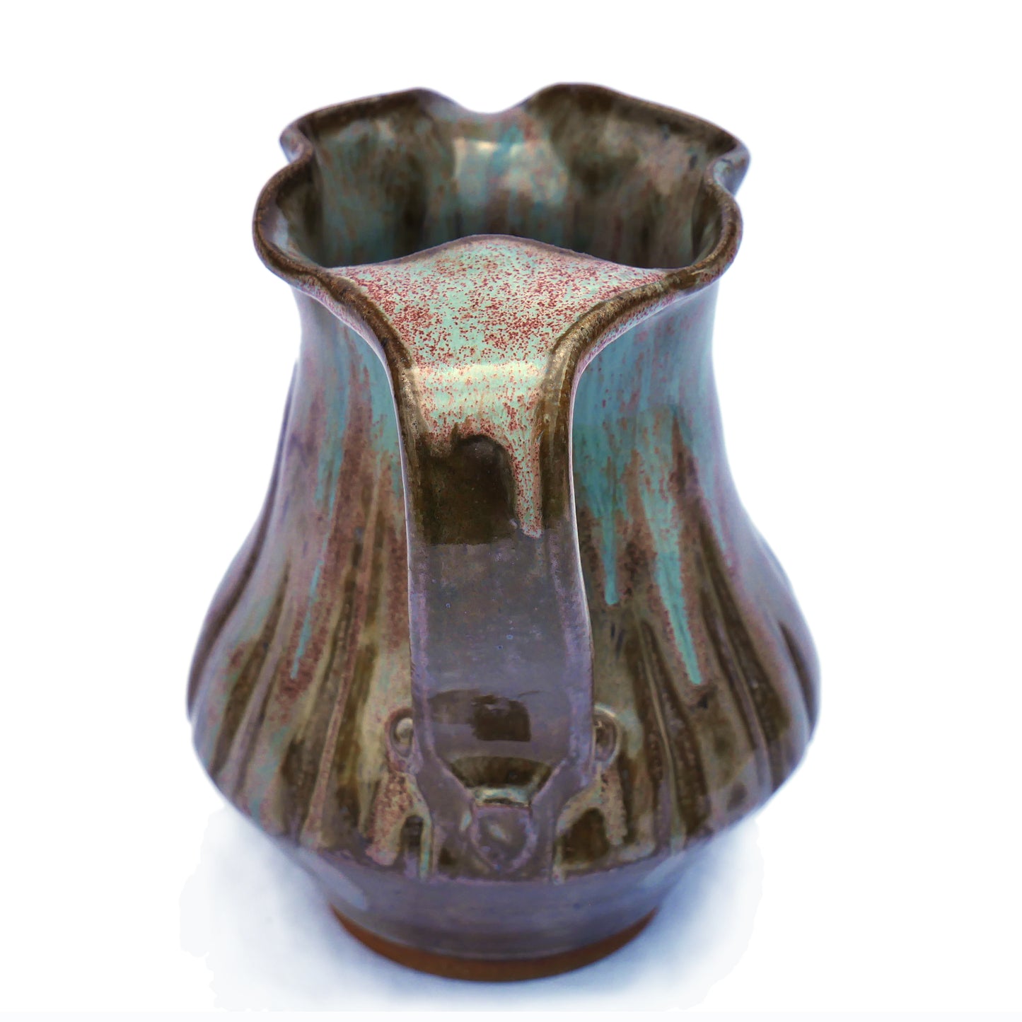Stoneware Pitcher - Forest Opal Glaze