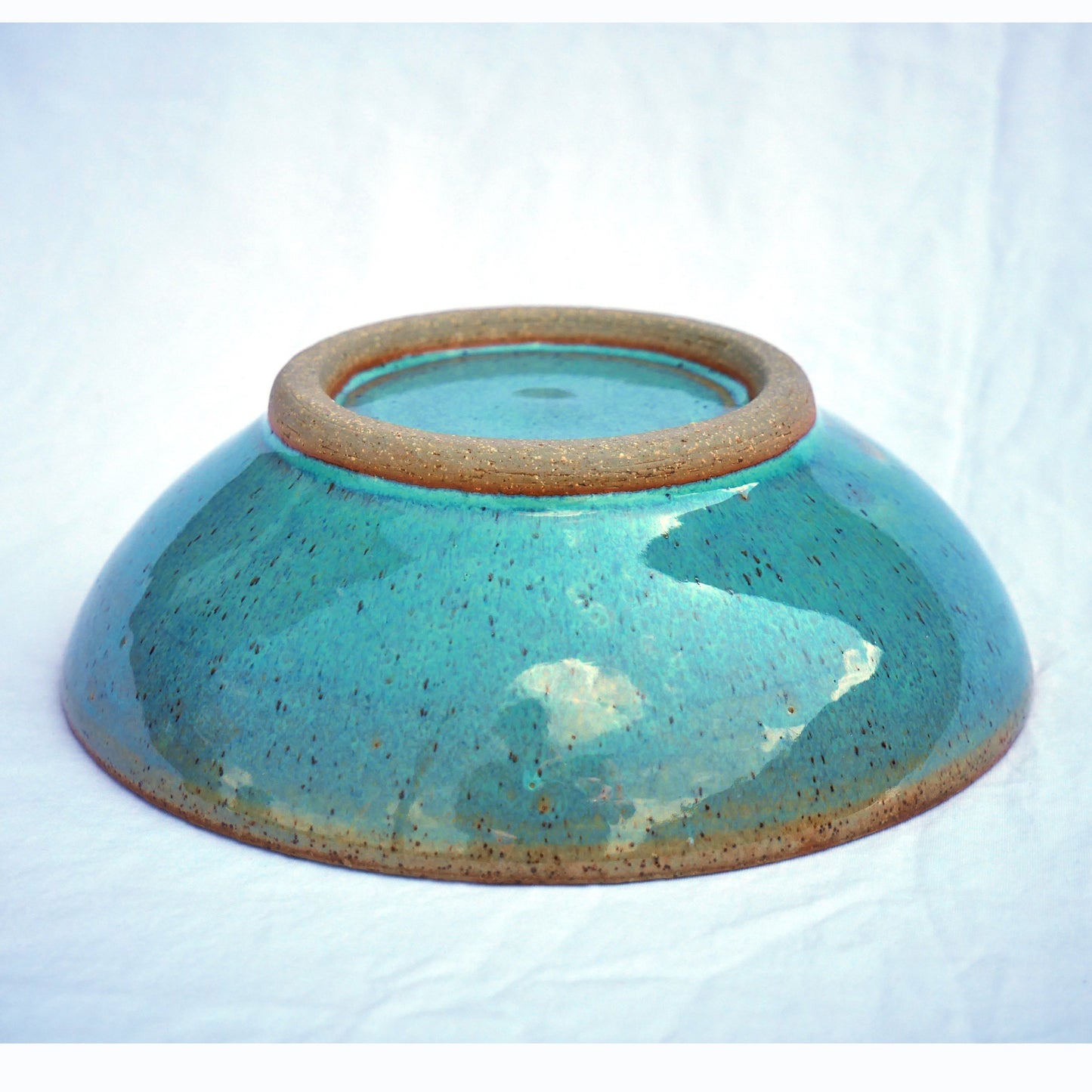 Shallow Stoneware Bowl - Cerulean
