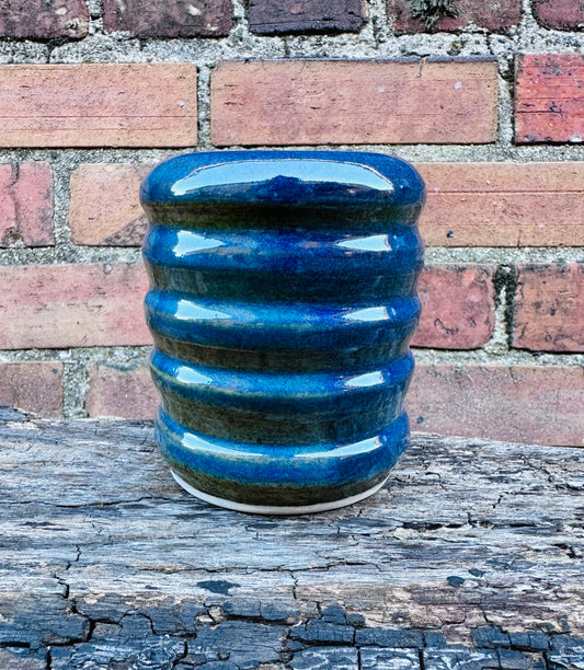 5 Waves Blue Vase